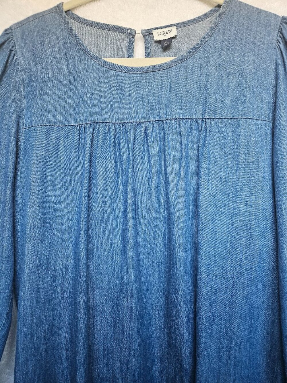 J Crew lightweight denim long sleeve top XL